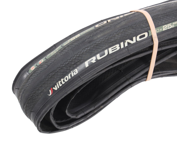 Vittoria Rubino Road Bike Clincher Tire 700 x 25c BLACK G+