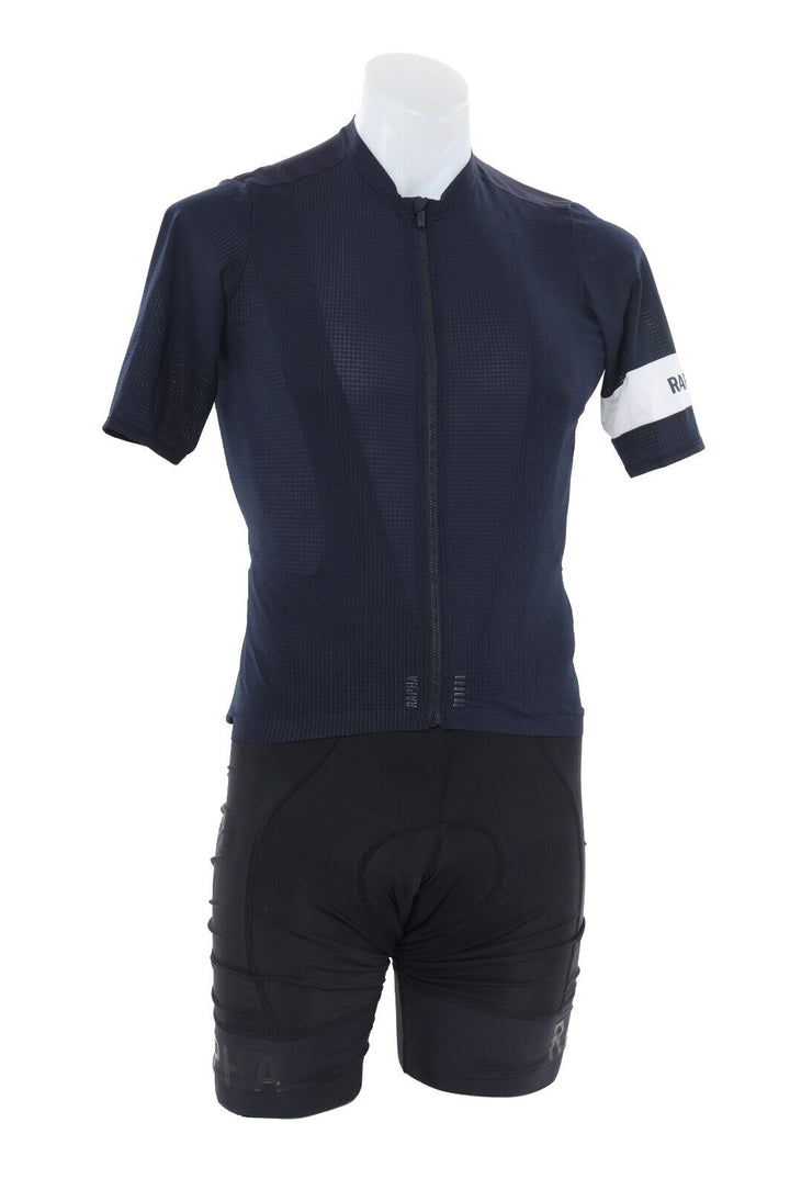 Rapha Pro Team Flyweight Short Sl Cycling Kit Jersey Bib Shorts Men M/L DRK NAVY