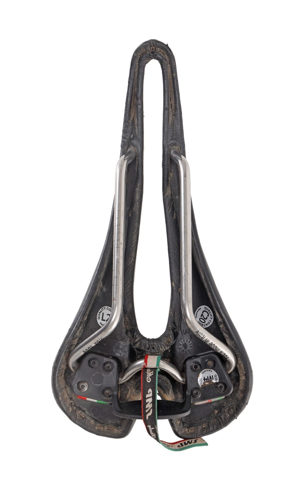 Selle SMP Stratos Road Bike Saddle 131mm BLACk 7 x 7mm Inox Steel Cutaway Italy