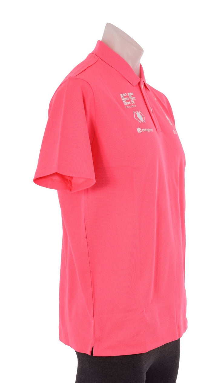 Rapha EF Education EasyPost Short Slv Logo Polo Shirt Women XS Pink Road Bike