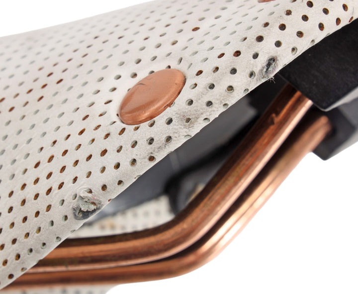 Selle San Marco Regal Girardi Perforated Road Bike Saddle 149mm WHITE 7x7mm VNTG