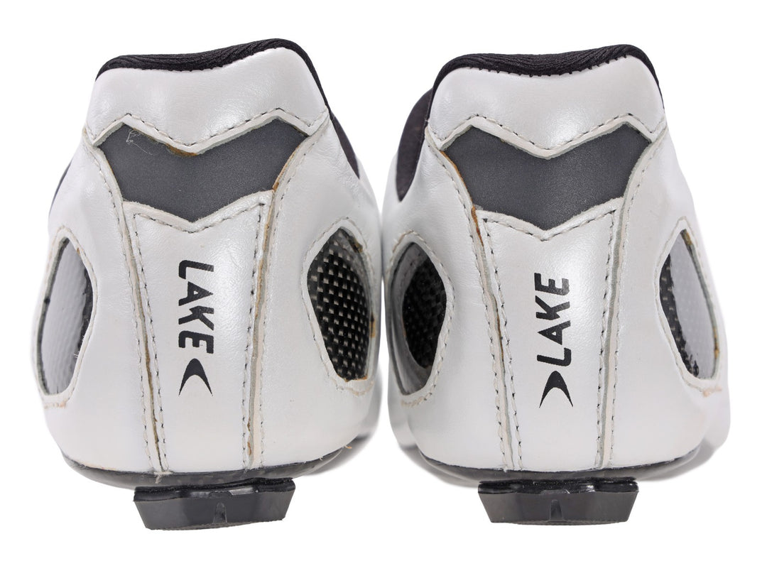 Lake CX332 Carbon Road Bike Shoes EU 38 US 7.5 Women WHITE 3-Bolt BOA Cycling TT