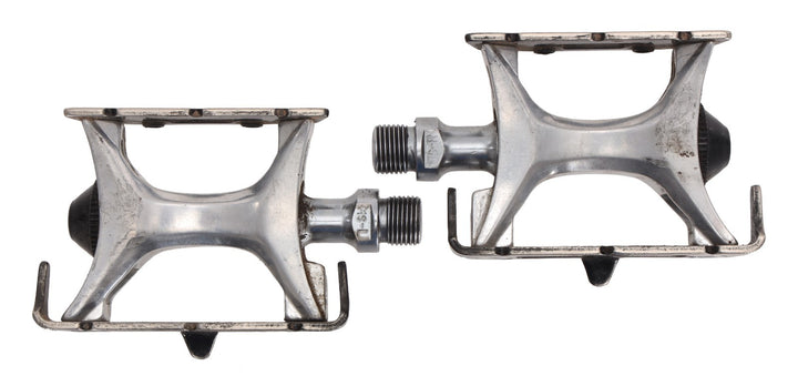 Suntour Cyclone Track Bike Pedals 9/16" BLACK Aluminum Road Flat Vintage