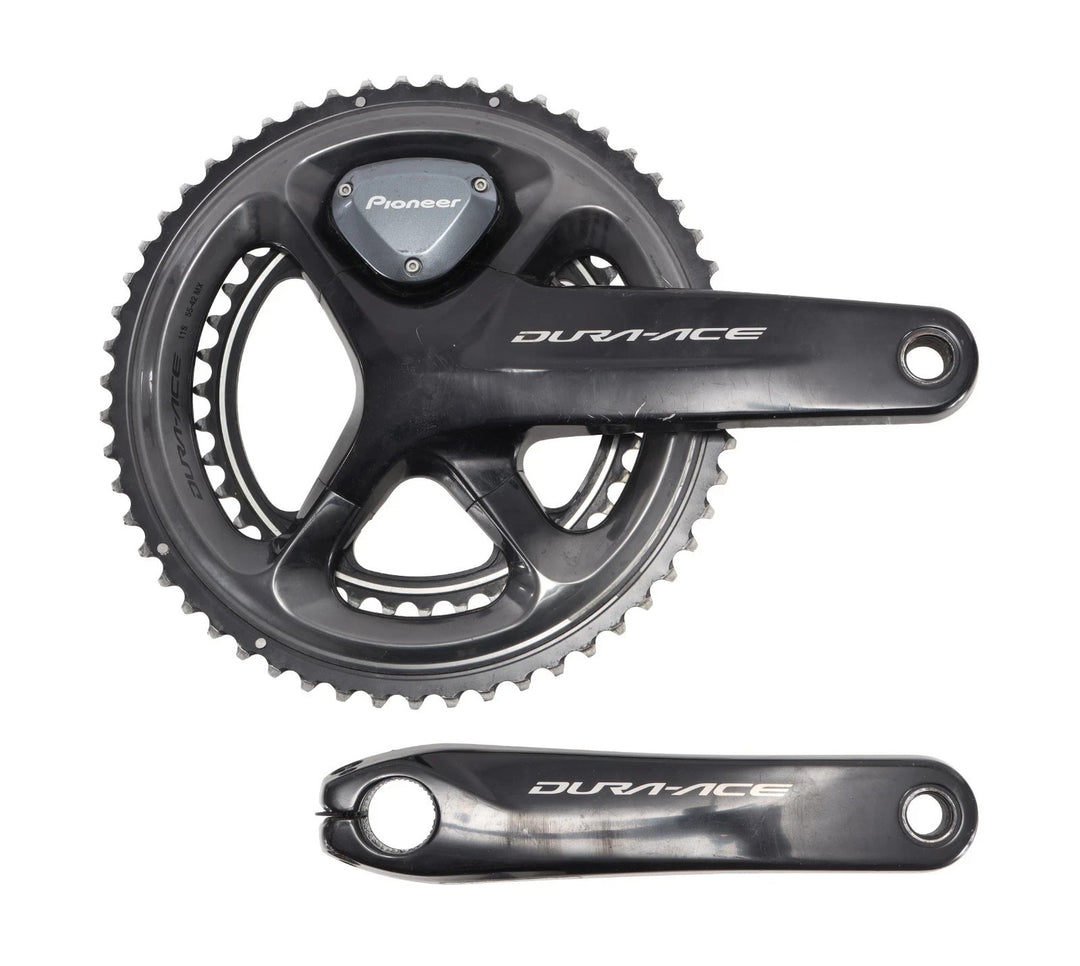 Shimano Dura-Ace 2x 11 Spd Road Bike 55/39T Pioneer Power Meter Crankset 172.5mm