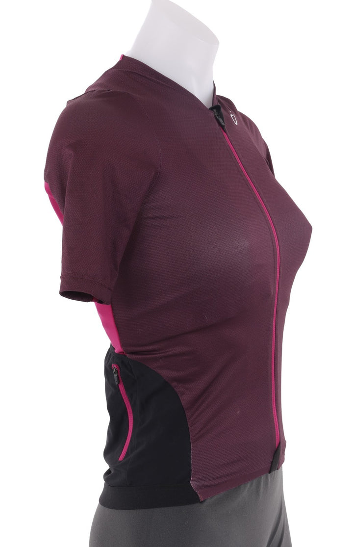Velocio Evo Short Sleeve Cycling Jersey Women XS Purple Blk Road Gravel Race Fit