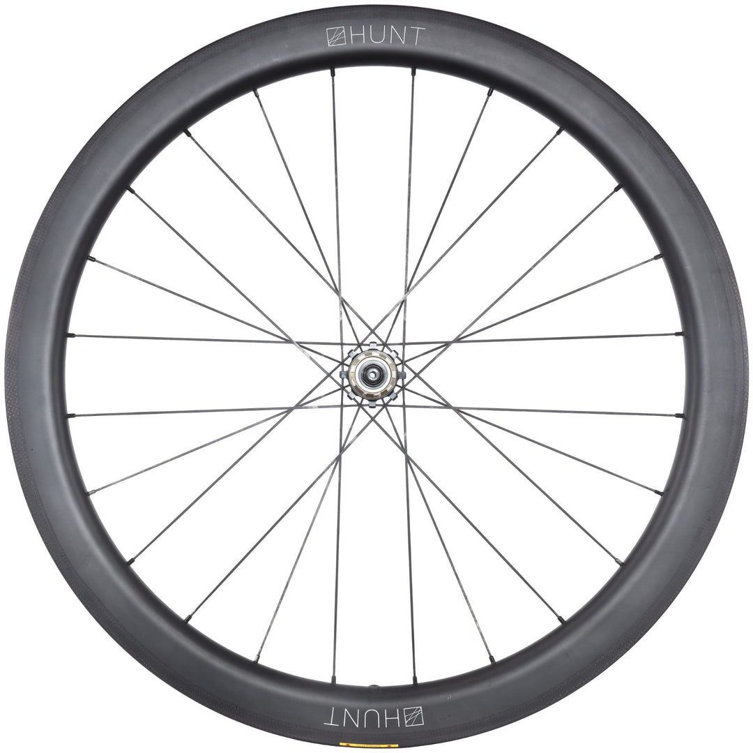 HUNT 50 Wide Aero Carbon Tubeless Road Bike REAR Wheel Shimano 11 Sp 700c QR Rim