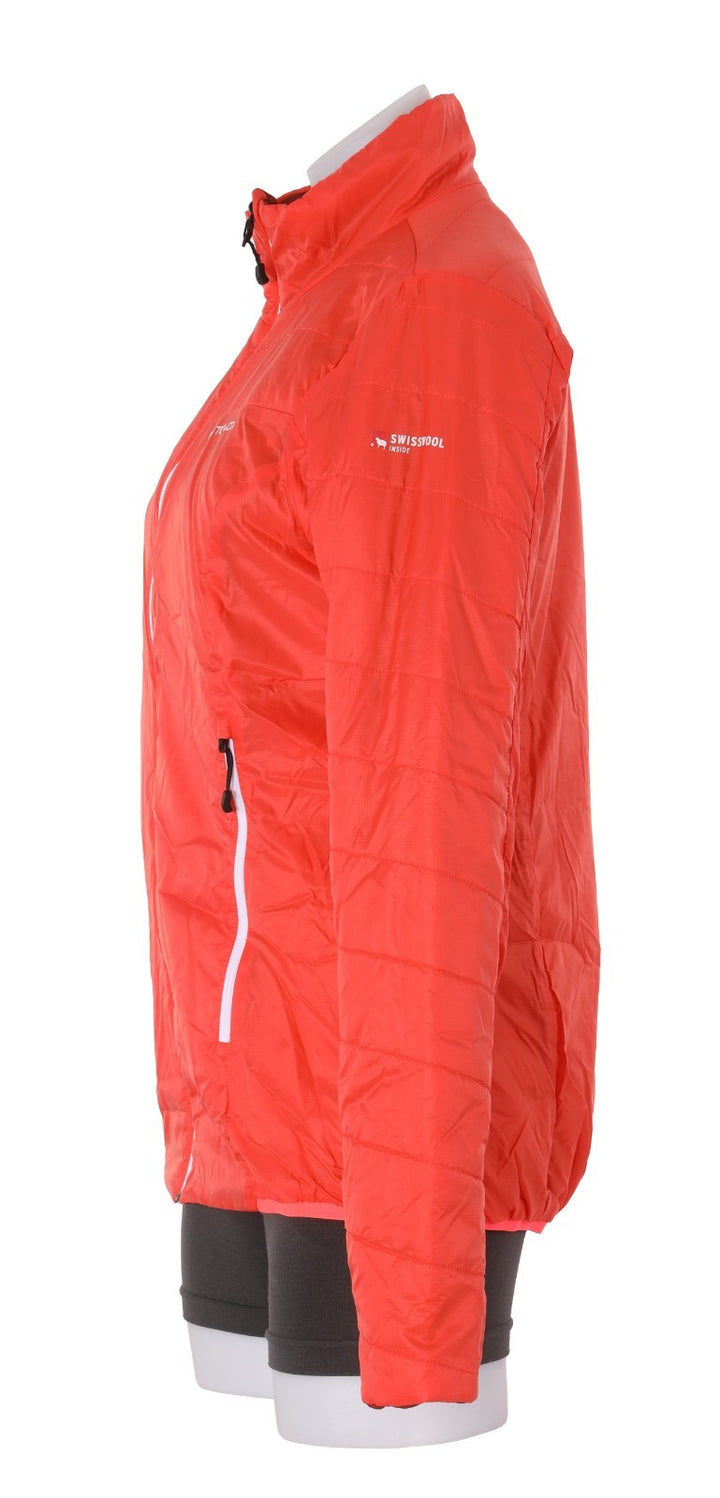 Ortovox SwissWool Piz Bial Jacket Women MEDIUM Coral Reversible Ski Winter Snow