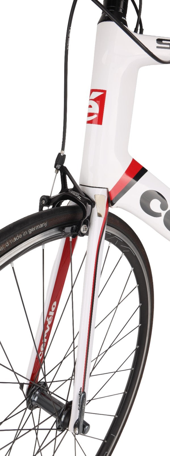 Cervelo S5 Team Carbon Road Bike 2x 10 Speed 61cm SRAM WHITE 700c Rim QR 2012