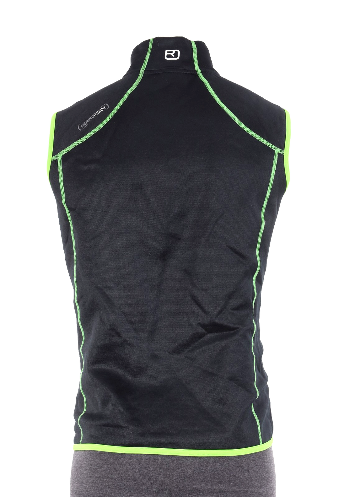 Ortovox Merino Wool Fleece Vest Men MEDIUM Black Winter Ski Tour Mountaineering