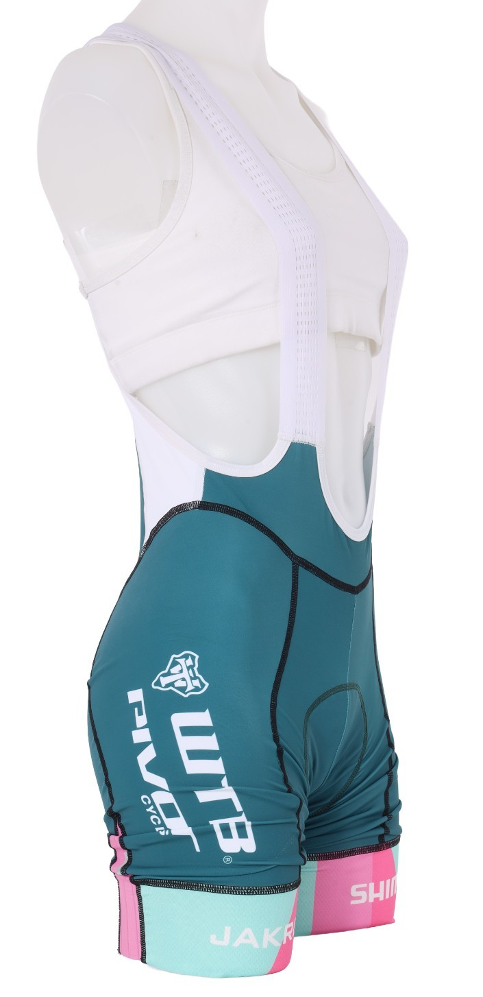 Jakroo Solar WTB Shimano Bib Shorts Women MEDIUM Green Cycling Mountain Bike