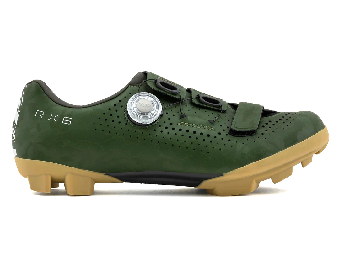 Shimano RX6 Carbon Mountain Bike Shoes EU 43 US Men 9 2-Bolt Boa GREEN XC Race