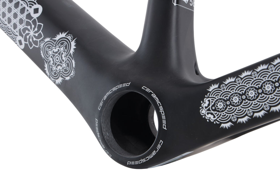 Factor O2 VAM Disc Premium Carbon Road Bike Frameset 58cm Ornate Nero 2023