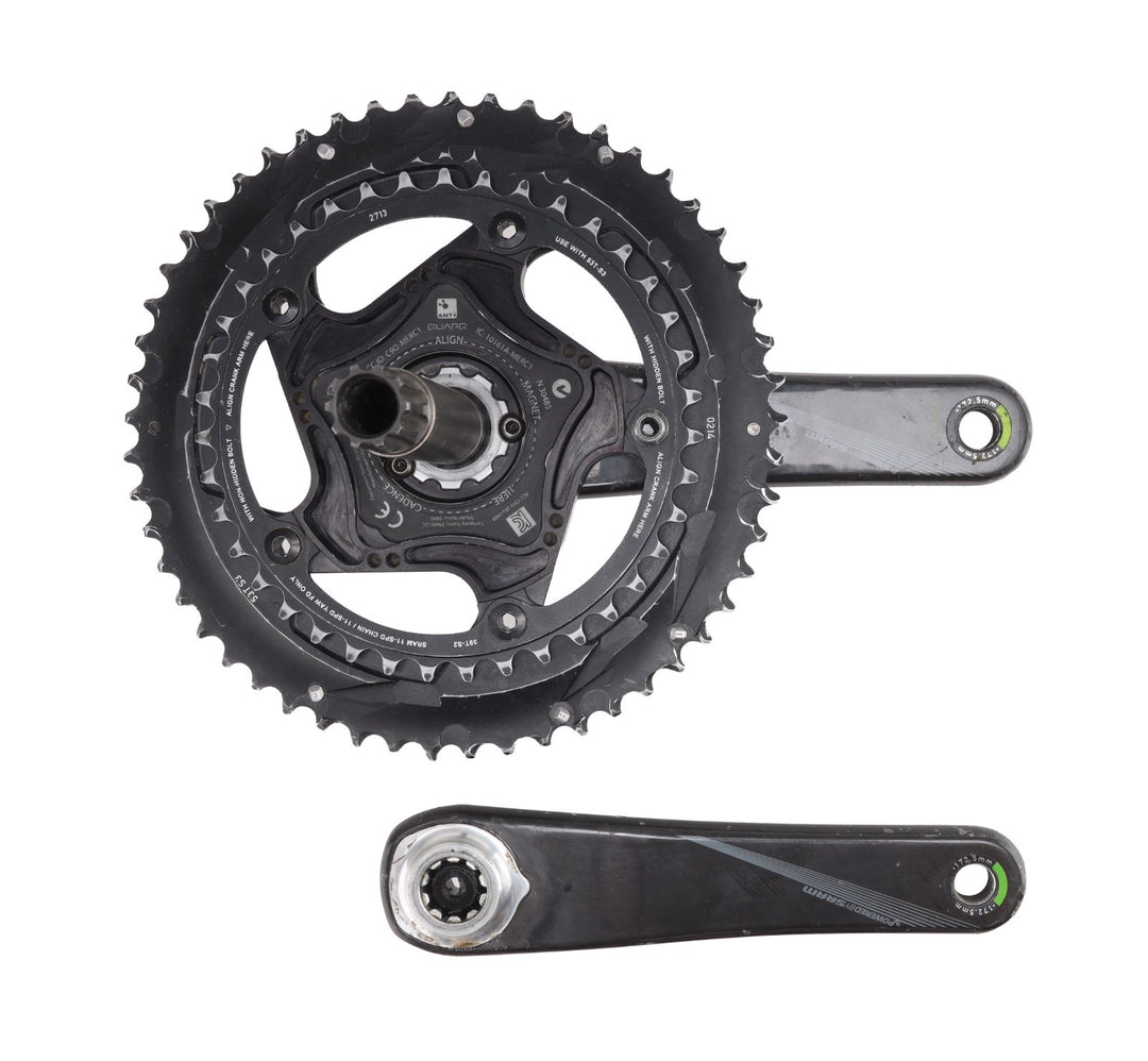 SRAM Quarq ELSA 2 x 11 Speed Road Bike Power Meter 53/39T 5-Bolt 130 BCD GXP