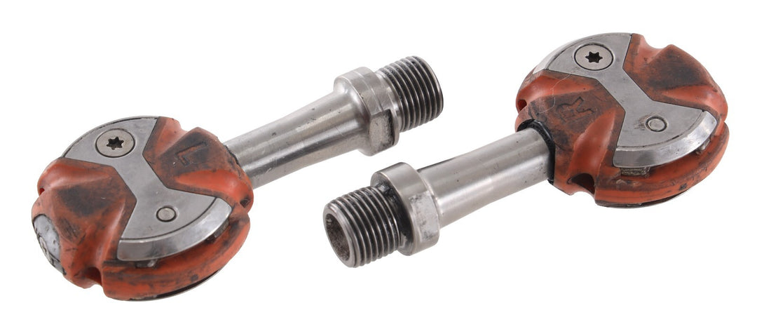 Speedplay Zero Clipless Road Bike Pedals Orange 50 & 53mm Titanium 4 Bolt Race