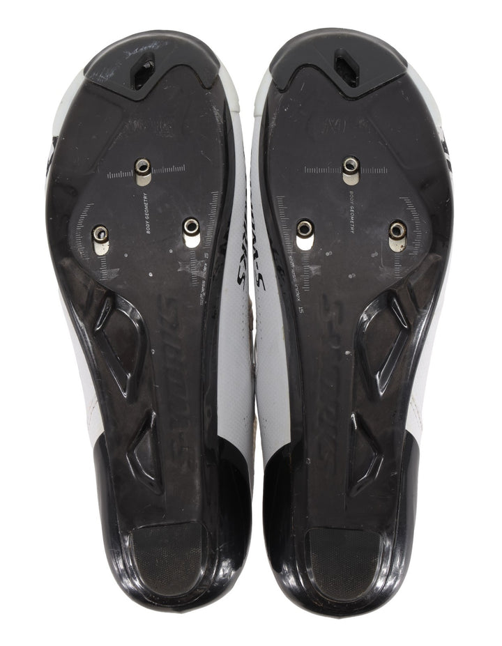 Specialized S-Works Ares Road Bike Shoes EU 39.5 US Men 7.25 BOA WHITE 3-Bolt