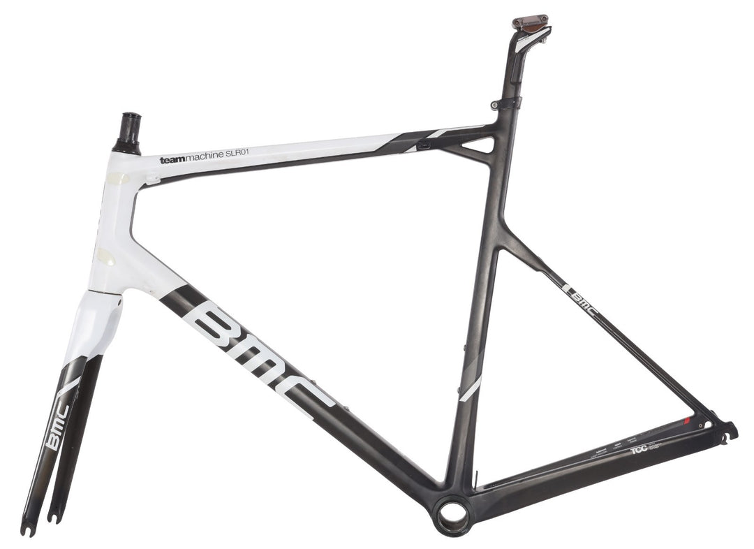 BMC Teammachine SLR01 TCC Carbon Road Bike Frameset 60cm Black/White Rim QR 2013