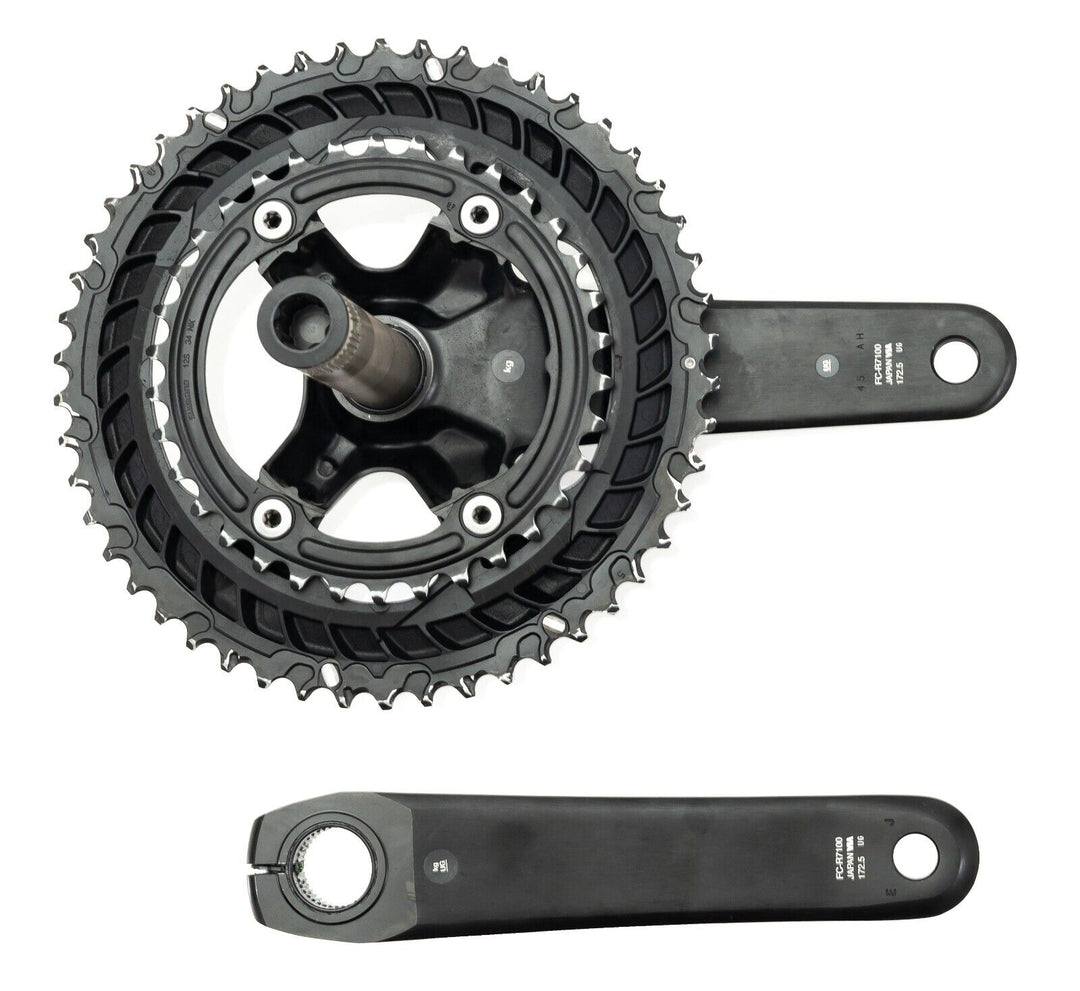 Shimano 105 FC-R7100 2x 12 Spd Road Bike Crankset 172.5mm 50/34T Compact Alloy