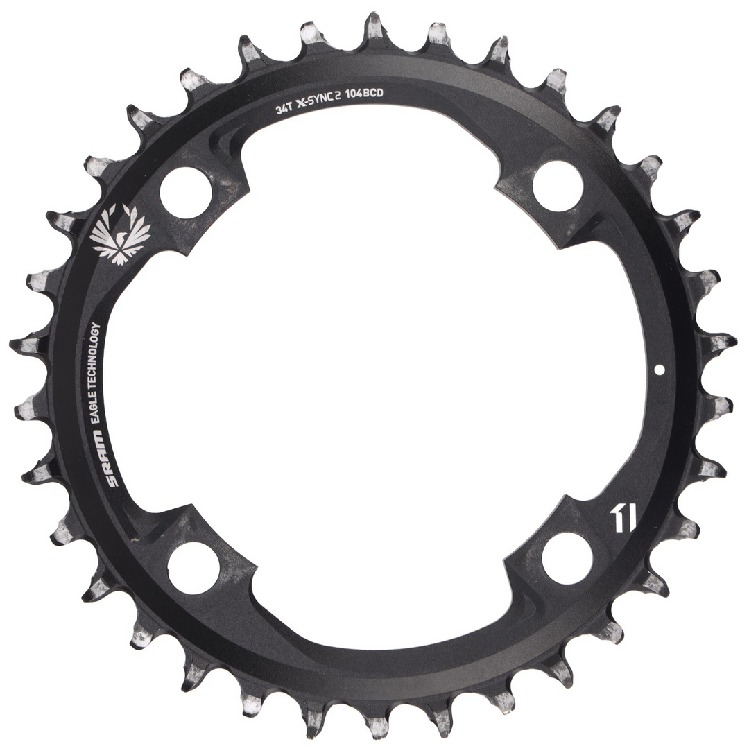 SRAM X-Sync 2 Eagle 12 Speed Mountain Bike Chainring 34T 4 Bolt 104 BCD