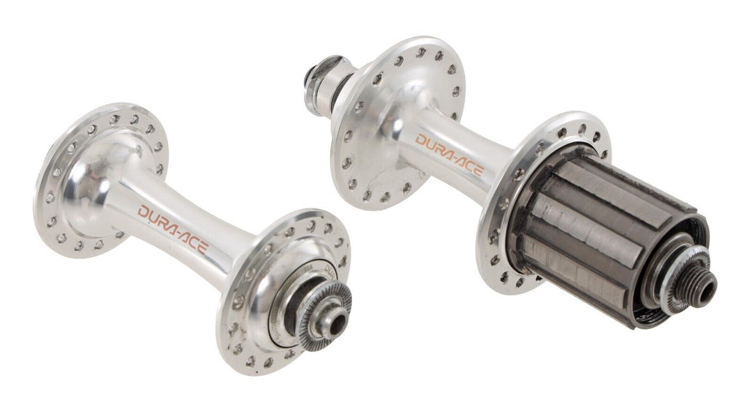 Shimano Dura-Ace 7700 9 Speed Front & Rear Hub Set 32H 100/130mm QR Vintage Bike