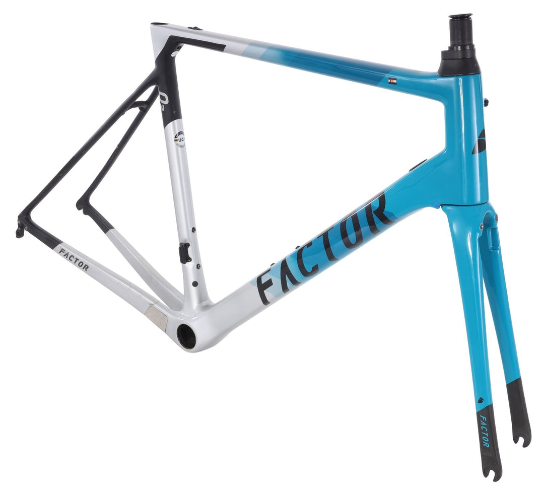 Factor O2 Carbon Road Bike Frameset 56cm Miami Blue 700c QR Rim Brake Race 2020