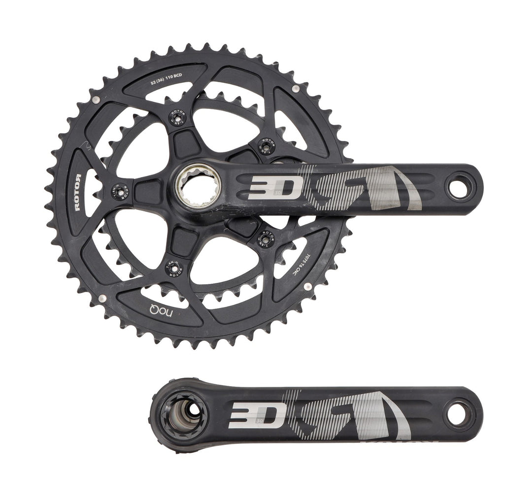 ROTOR 3D30 2 x 11 Spd Alloy Road Bike Crankset 172.5mm 52/36T noQ 110BCD Gravel