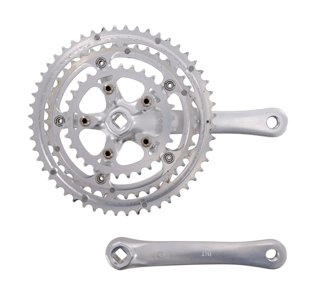 Campagnolo Veloce 3x 10s Road Bike Crankset 172.5mm w/BB Triple Vintage Cycling