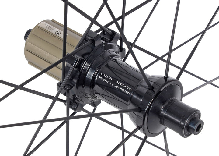 HUNT 50 Wide Aero Carbon Tubeless Road Bike REAR Wheel Shimano 11 Sp 700c QR Rim