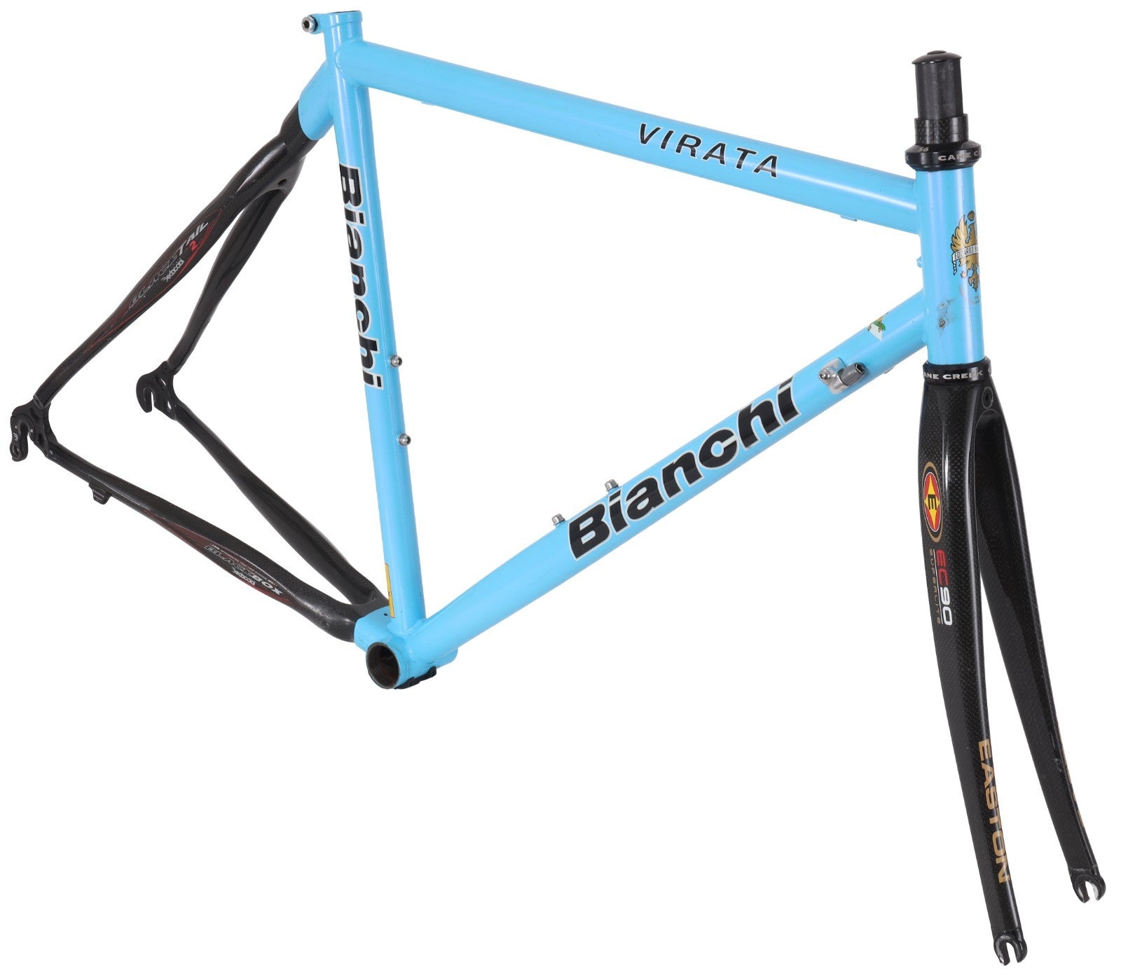 Bianchi Virata Steel Road Bike Frameset 55cm Blue 700c Easton