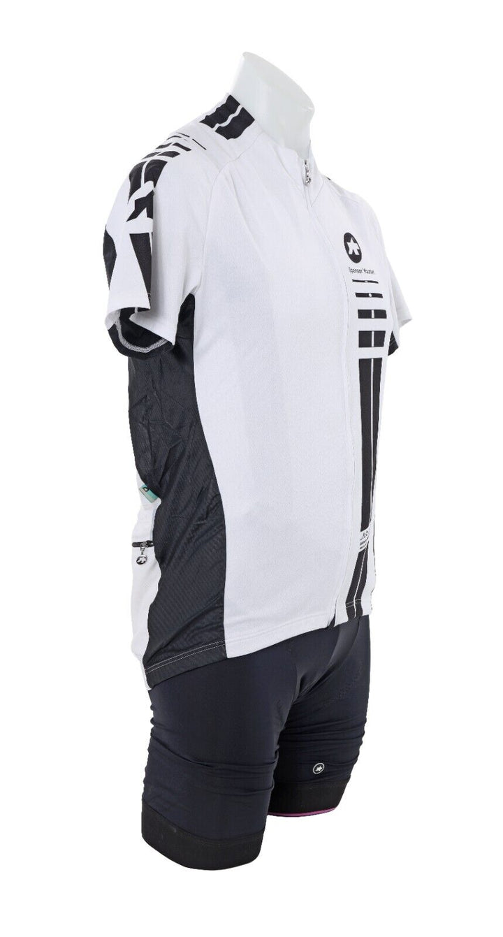 Assos Mille Jersey & T.Equipe S7 Bib Short Cycling Kit Men LARGE WHITE Road Bike