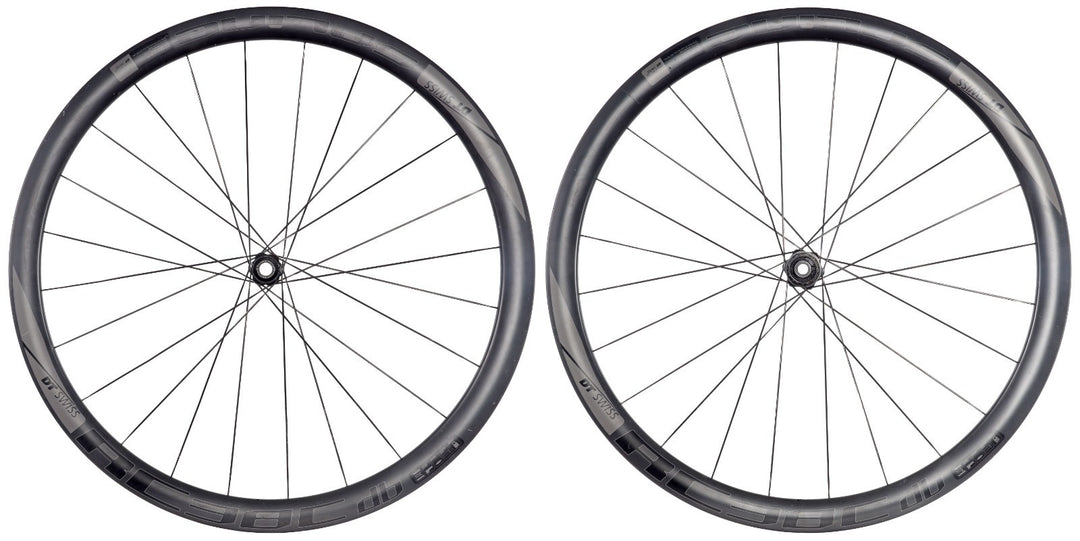 DT Swiss RC38C DB Spline Carbon Clincher 11s Road CL Disc Wheelset 700c 15mm TA