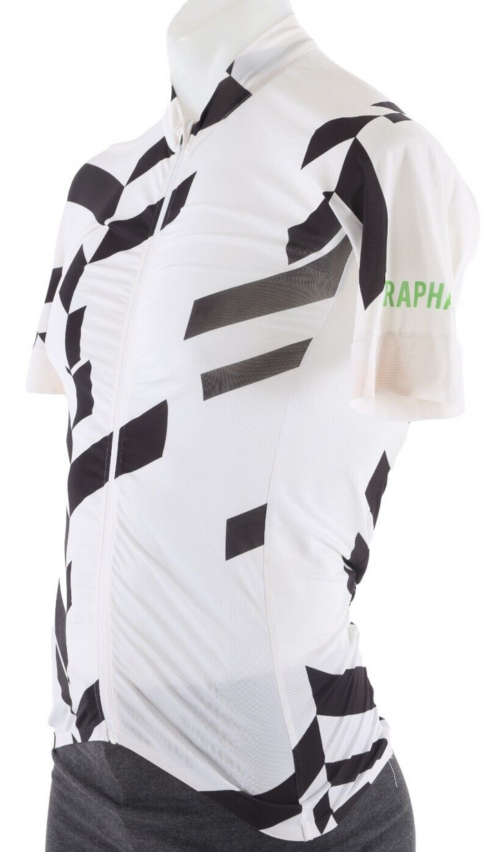 Rapha Pro Team Aero Short Sleeve Jersey Men MEDIUM White Black Road Bike Race CX