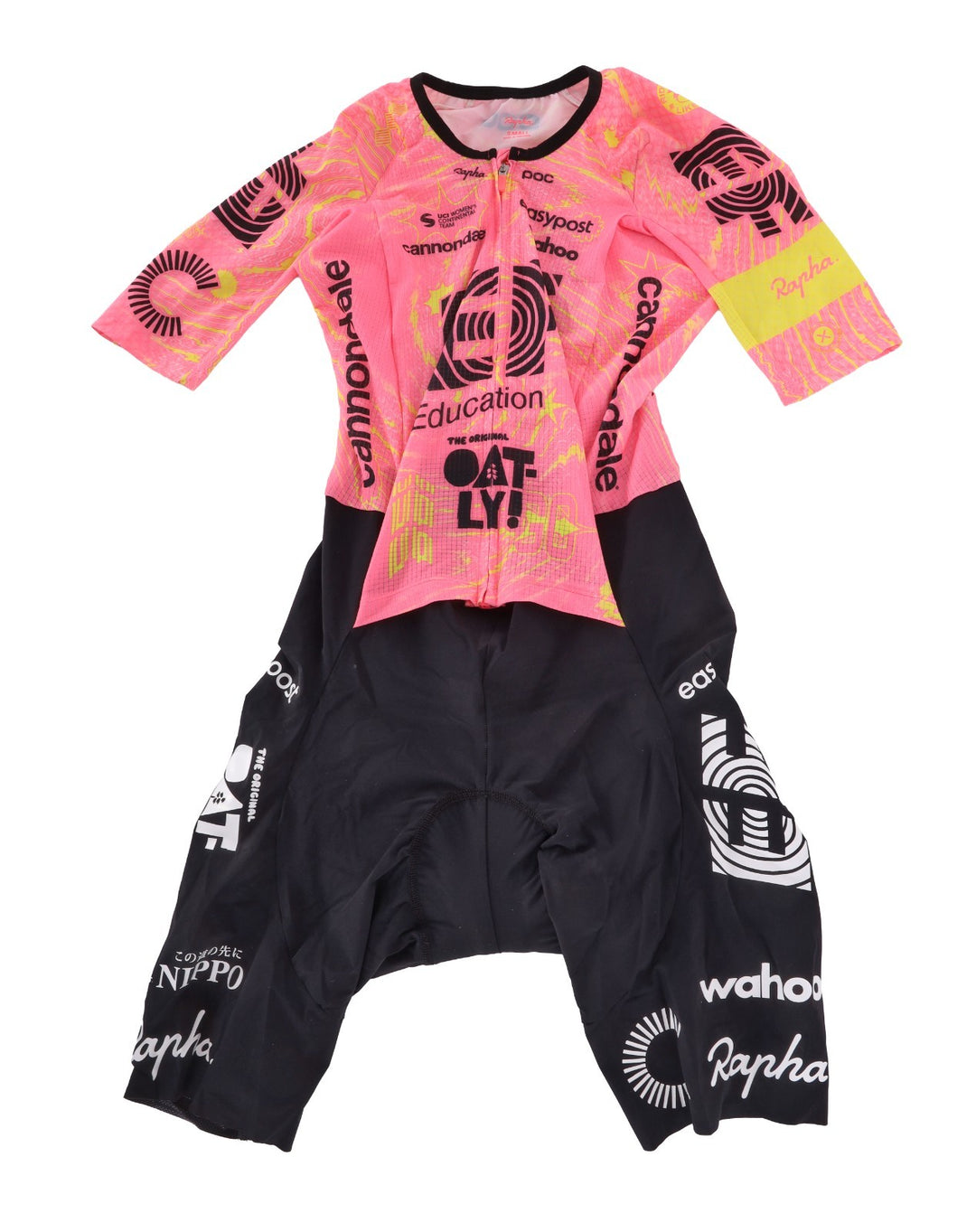 Rapha EF Cannondale Pro Team Women Short Slv Cycling Roadsuit S w/ Socks wahoo