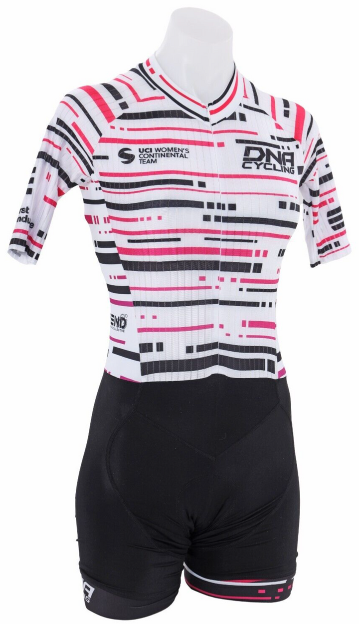 DNA Cycling Women Pro Team Short Sleeve Speedsuit XS White Road Bike TT Race UCI