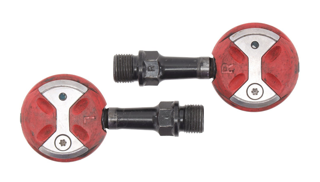Speedplay Zero Clipless Road Bike Pedals Red 50mm Chromoly 4 Bolt Tri Race TT