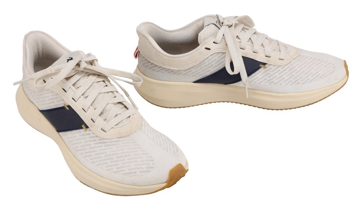 Tracksmith Eliot Runner Running Shoes US Men 9 White/Navy Pebax New England