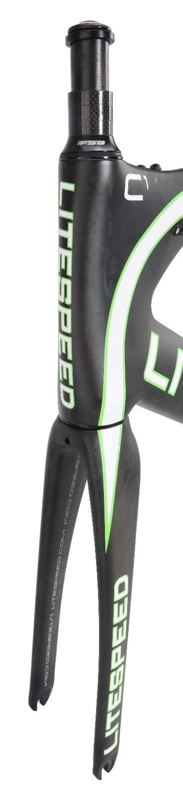 Litespeed C1 Carbon Road Bike Frameset XL Nude/White/Green 700c QR Rim Aero 2013