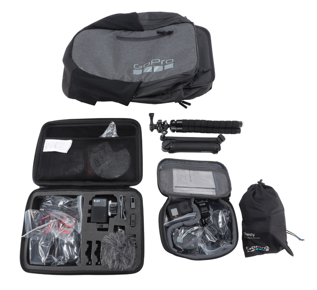 GoPro HERO8 Digital Action Camera Bundle Black Battery Tripod Chesty Backpack