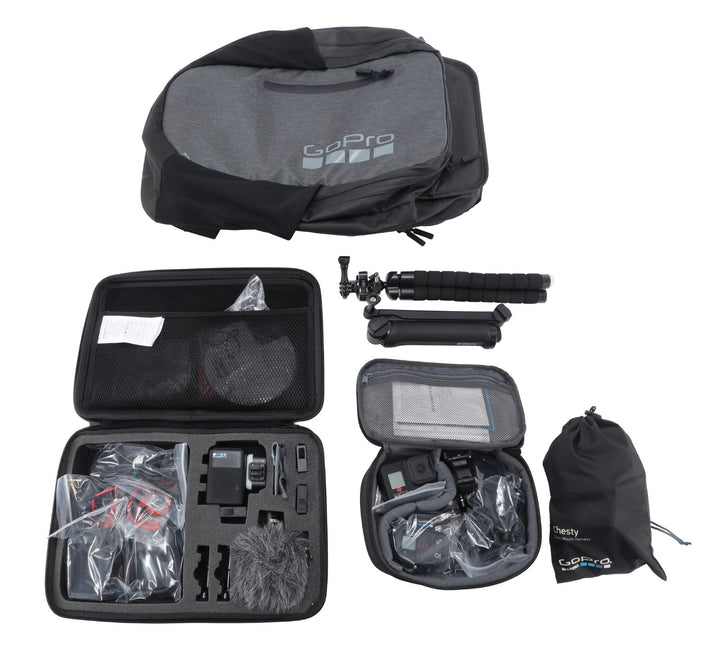 GoPro HERO8 Digital Action Camera Bundle Black Battery Tripod Chesty Backpack