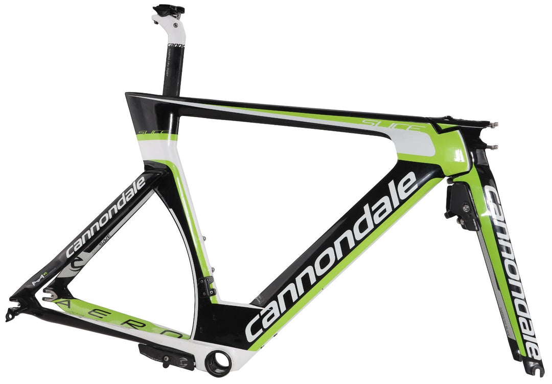 Cannondale Slice RS Carbon TT Bike Frameset 54cm BLK/GRN 700c Rim 2014 FOR PARTS