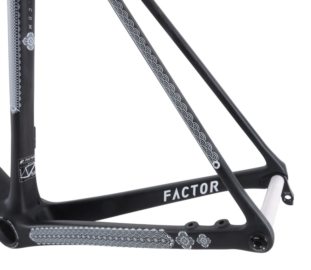 Factor O2 VAM Disc Premium Carbon Road Bike Frameset 58cm Ornate Nero 2023