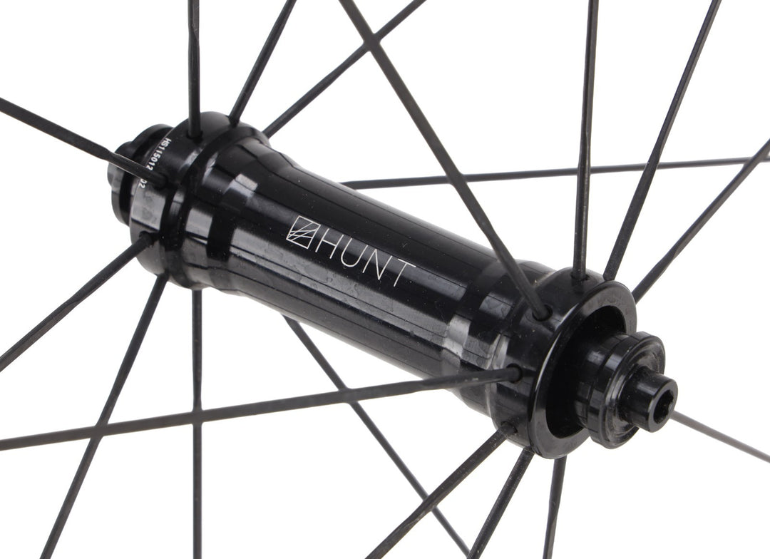 HUNT 50 Carbon Wide Aero Road Wheelset Tubeless Shimano 11 Spd 700c QR Rim Brake