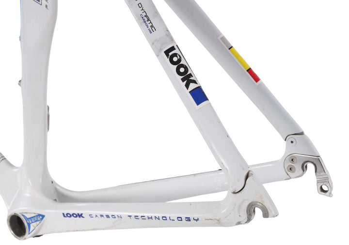 LOOK KG486 Carbon Road Race Bike Frameset White/Blue QR Rim Brake 55cm 700c 2004