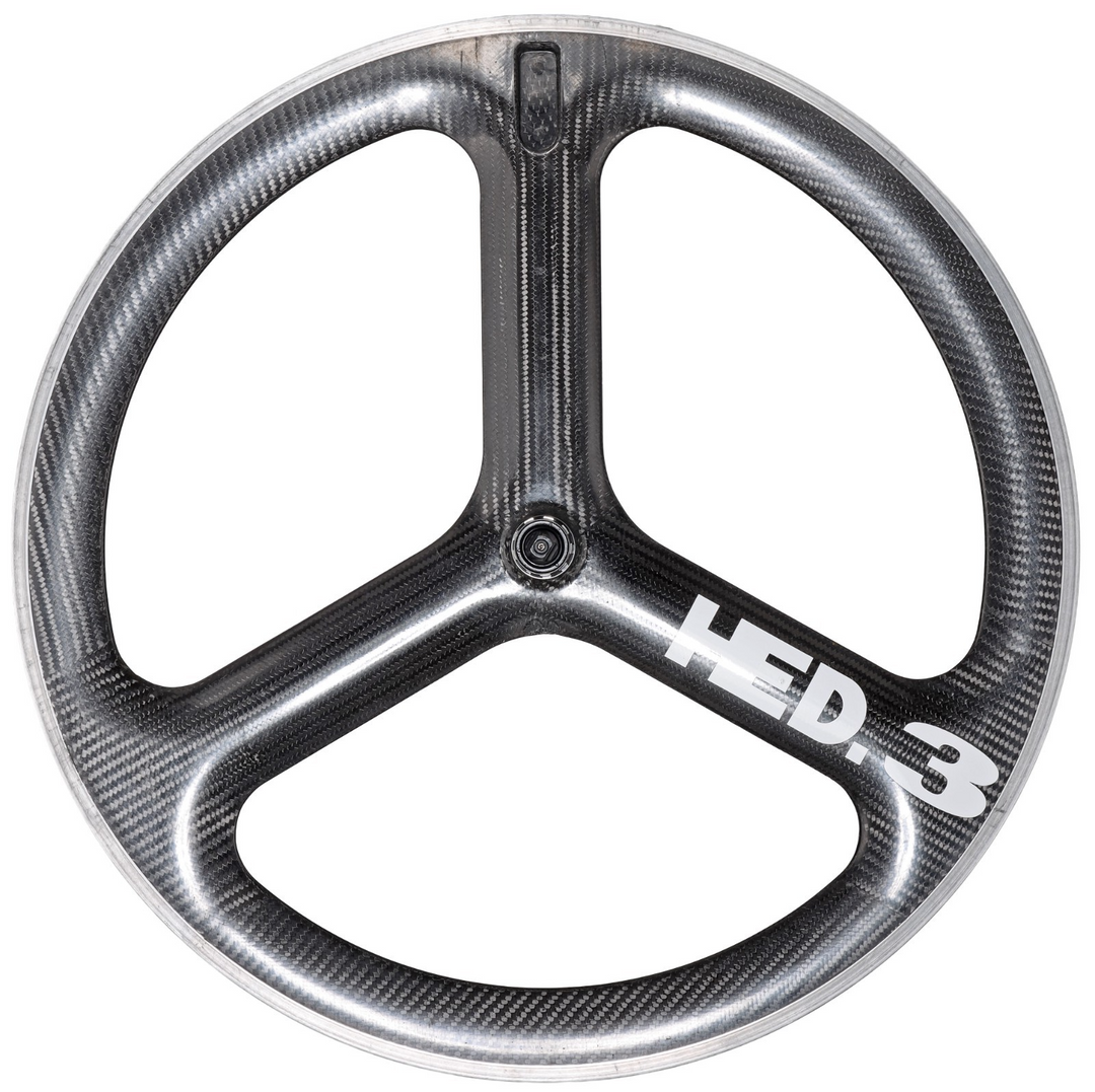 HED 3C Carbon Tri Spoke Clincher Road Bike REAR Wheel 700c 10 Sp QR Rim Brake TT
