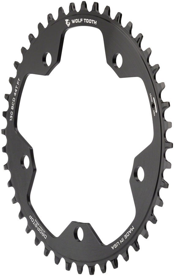 Wolf Tooth Drop-Stop B 11 Speed Road Bike Chainring 130 BCD 44T 5-Bolt