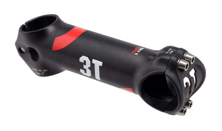 3T ARX II TEAM Alloy Road Bike Stem 31.8 x 110mm BLACK 17º 1 1/8" Ti Bolts 17/73