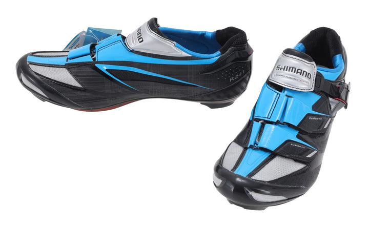 Shimano Elite Racing R241 Carbon Road Bike Shoes EU 42.5 US Men 8.7 Blue SH-R241
