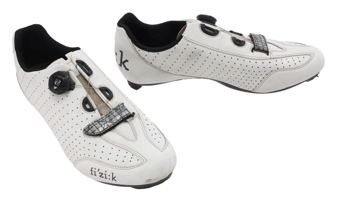 Fizik R3B Donna Carbon Road Bike Shoes EU 45 US Men 11-1/3 BOA White 3-Bolt