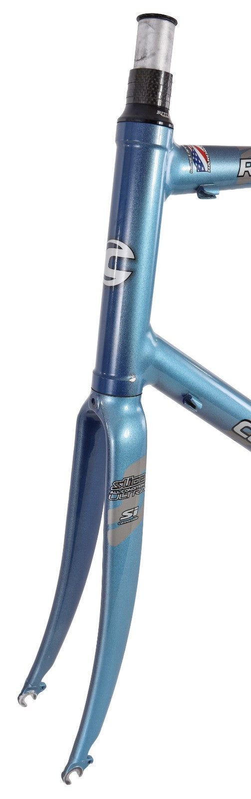 Cannondale R1000 Sport CAAD5 Alloy Road Bike Frameset XL 60cm Blue Rim QR 2003