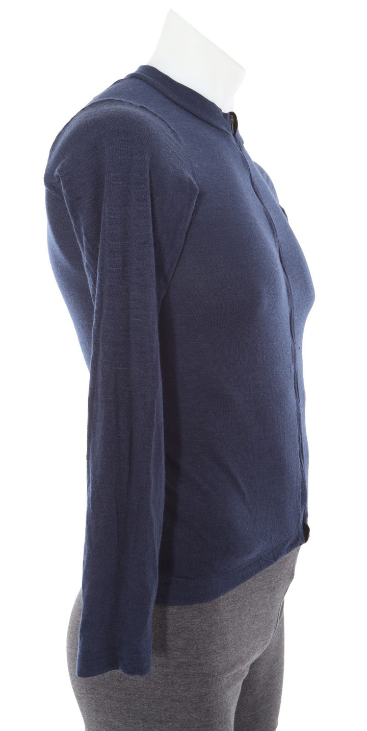 Velocio Concept Merino Long Sleeve Cycling Jersey Men MEDIUM Blue Road Gravel