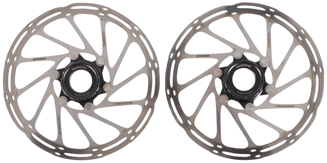 SRAM CenterLine Mountain Bike Disc Brake Rotors 180mm PAIR Center Lock MTB XC